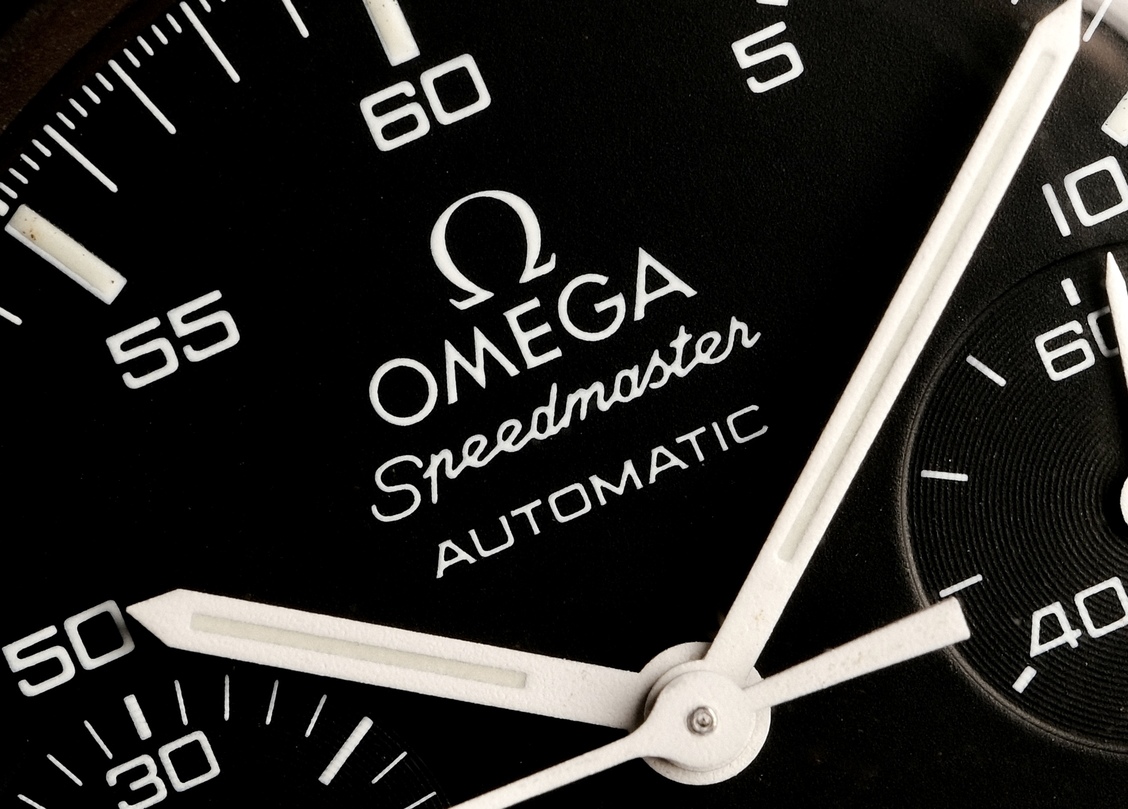Omega Speedmaster Automatic dial closeup