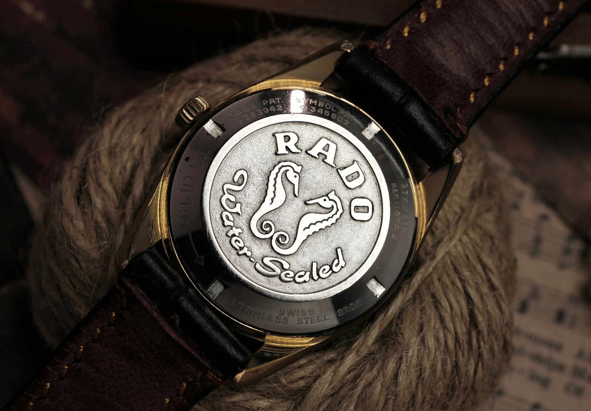 Rado Water-Sealed case back with seahorse