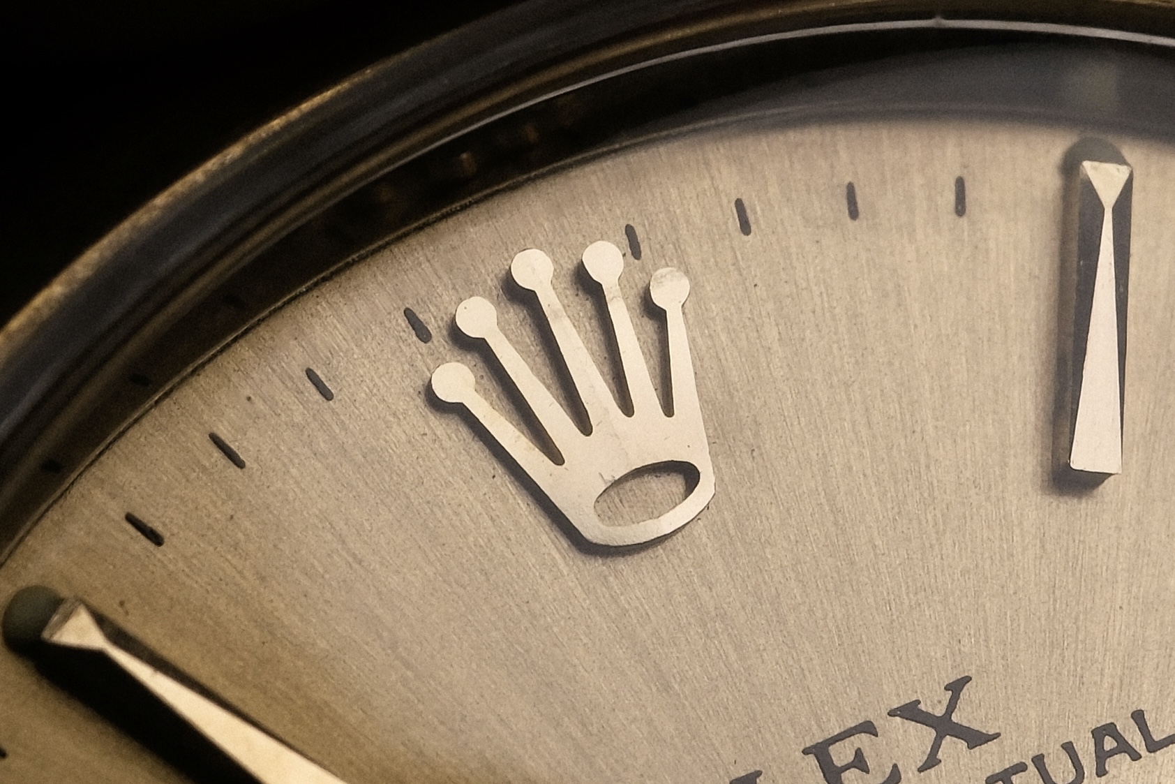Rolex crown logo closeup