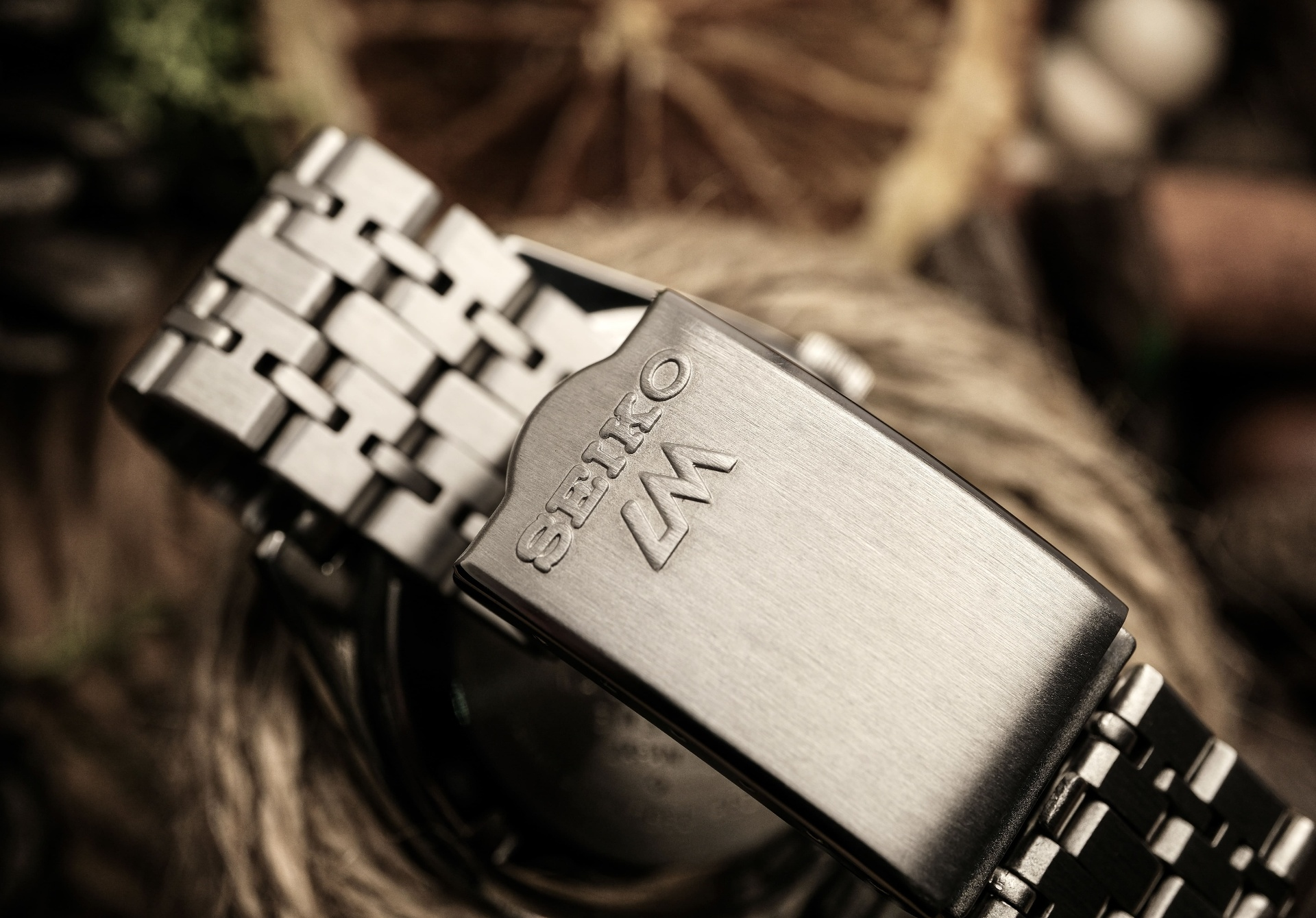 Seiko Lord Matic bracelet clasp with LM logo